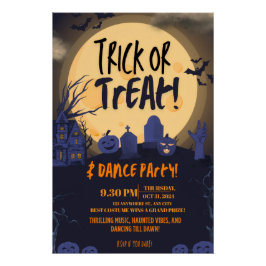 Trick or Treat Halloween Dance Party Invitation🎃 Perfect Poster