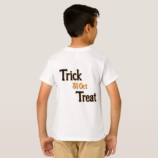 Trick or treat Halloween Design – Spooky & Fun Gif T-shirt (Achterkant volledig)