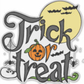 trick or treat | Halloween design Sticker (Voorkant)