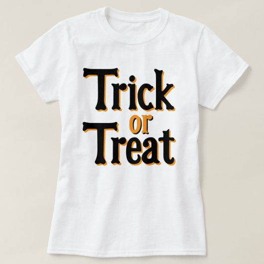 Trick or treat Halloween design T-shirt (Design voorkant)