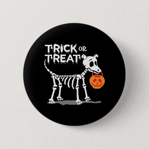 Trick Or Treat Halloween Dog Ronde Button 5,7 Cm