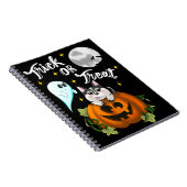 Trick or treat Halloween Dog wit Notitieboek (Rechterzijde)