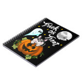 Trick or treat Halloween Dog wit Notitieboek (Linkerzijde)