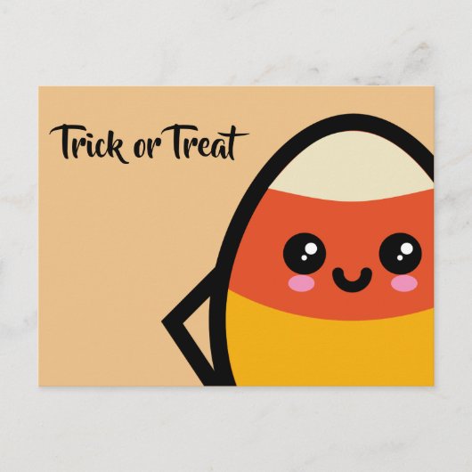 Trick or treat - Halloween - Egg Candy Corn Uitnodiging Briefkaart (Voorkant)