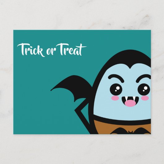 Trick or treat - Halloween - Egg Dracula Uitnodiging Briefkaart (Voorkant)