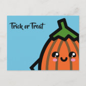 Trick or treat - Halloween - Egg Pumpkin Uitnodiging Briefkaart (Voorkant)