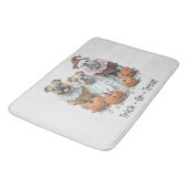 Trick or treat Halloween Engelse Bulldogs Pompoen Badmat (Gekanteld)