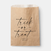 Trick or treat Halloween Favor Bag Bedankzakje (Voorkant)