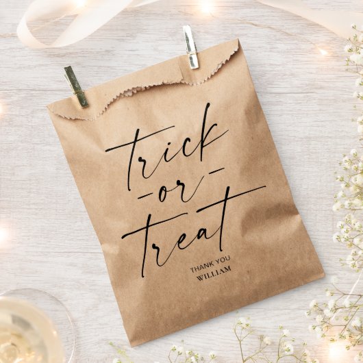 Trick or treat Halloween Favor Bag Bedankzakje (Geknipt)