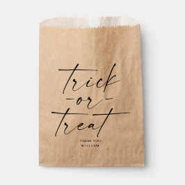 Trick or treat Halloween Favor Bag Bedankzakje