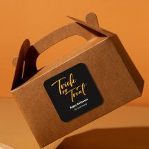 Trick or treat Halloween Favor Treat Sticker