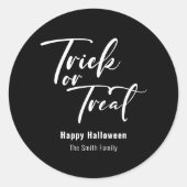 Trick or treat Halloween Favor Treat Sticker (Voorkant)