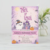 Trick or Treat Halloween-feest Kaart (Staand voorkant)