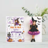 Trick or Treat Halloween-feest Kaart (Staand voorkant)