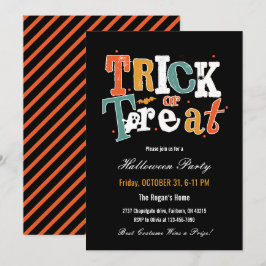 Trick or Treat Halloween-feest Kaart