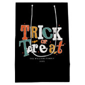 Trick Or Treat Halloween-feest Medium Cadeauzakje (Achterkant)