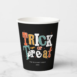 Trick Or Treat Halloween-feest Papieren Bekers