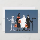 Trick or Treat Halloween-feest uitnodiging (Achterkant)