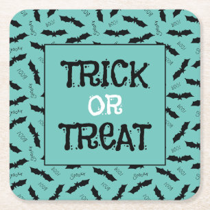 Trick or Treat Halloween-feest Vleermuizen Kartonnen Onderzetters