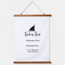 Trick or treat Halloween feest zwart pet gegevens