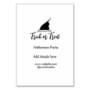 Trick or treat Halloween feest zwart pet gegevens Kaart