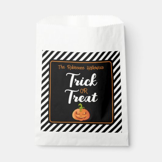 trick or treat Halloween Feestgunst Geschenk Verja Bedankzakje (Voorkant)