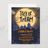 Trick or Treat Halloween Feestje Uitnodiging (Voorkant / Achterkant)