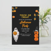 trick or treat Halloween Feesttijd Kaart (Staand voorkant)