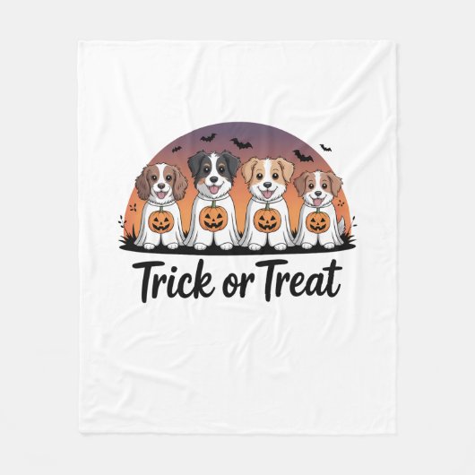 Trick or Treat Halloween Fleece Deken (Voorkant)
