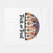 Trick or Treat Halloween Fleece Deken (Voorkant (Horizontaal))
