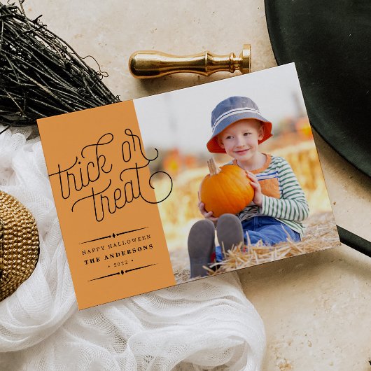 Trick or treat Halloween Foto Kaart