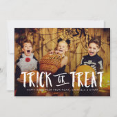 trick or treat Halloween-fotokaart Kaart (Voorkant)