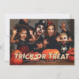 trick or treat Halloween-fotokaart Kaart