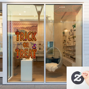 Trick or treat Halloween Fun Spooky Design Raamsticker