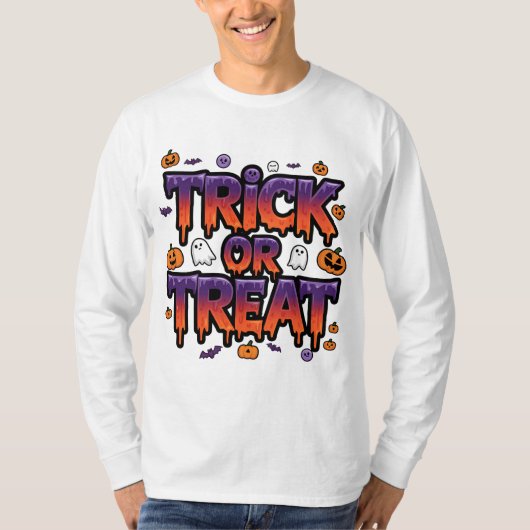 Trick or treat Halloween Fun T-shirt (Voorkant)