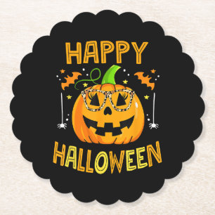 Trick or treat Halloween Funny Pumpkin Happy Hallo Kartonnen Onderzetters