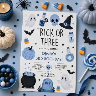 Trick Or Treat Halloween Geest 3e Verjaardagsfeest Kaart