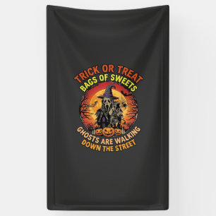 Trick Or Treat Halloween Geest Pompoen Spoken Huis Spandoek
