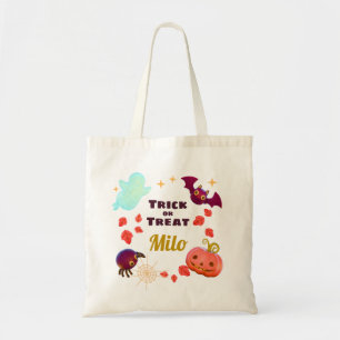 Trick or Treat Halloween Geest Vleermuis Gepersona Tote Bag