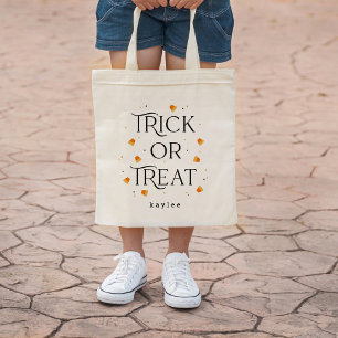 Trick or treat Halloween gepersonaliseerde Canvas  Tote Bag