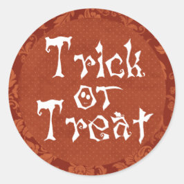 Trick or Treat Halloween Gezicht Ronde Sticker