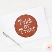 Trick or Treat Halloween Gezicht Ronde Sticker (Envelop)