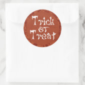 Trick or Treat Halloween Gezicht Ronde Sticker (Tas)