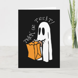 Trick or treat Halloween Ghost Kaart