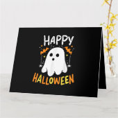 Trick or treat Halloween Ghost Kaart (Gele Bloem)