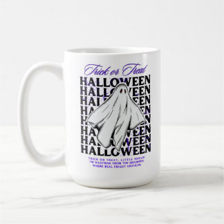 Trick Or Treat Halloween Ghost Mug | Cute Spooky Koffiemok