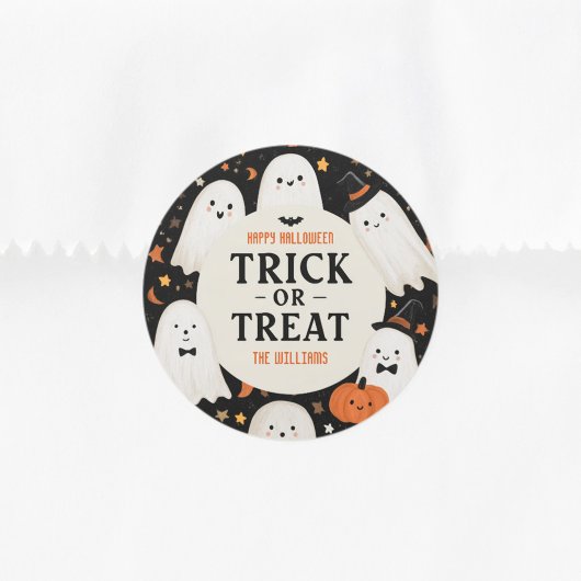 Trick or treat Halloween Ghost Ronde Sticker