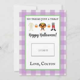 Trick or treat Halloween Gift Kaart Holder