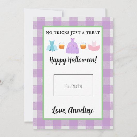 Trick or treat Halloween Gift Kaart Holder (Voorkant)