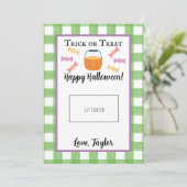 Trick or treat Halloween Gift Kaart Holder (Staand voorkant)